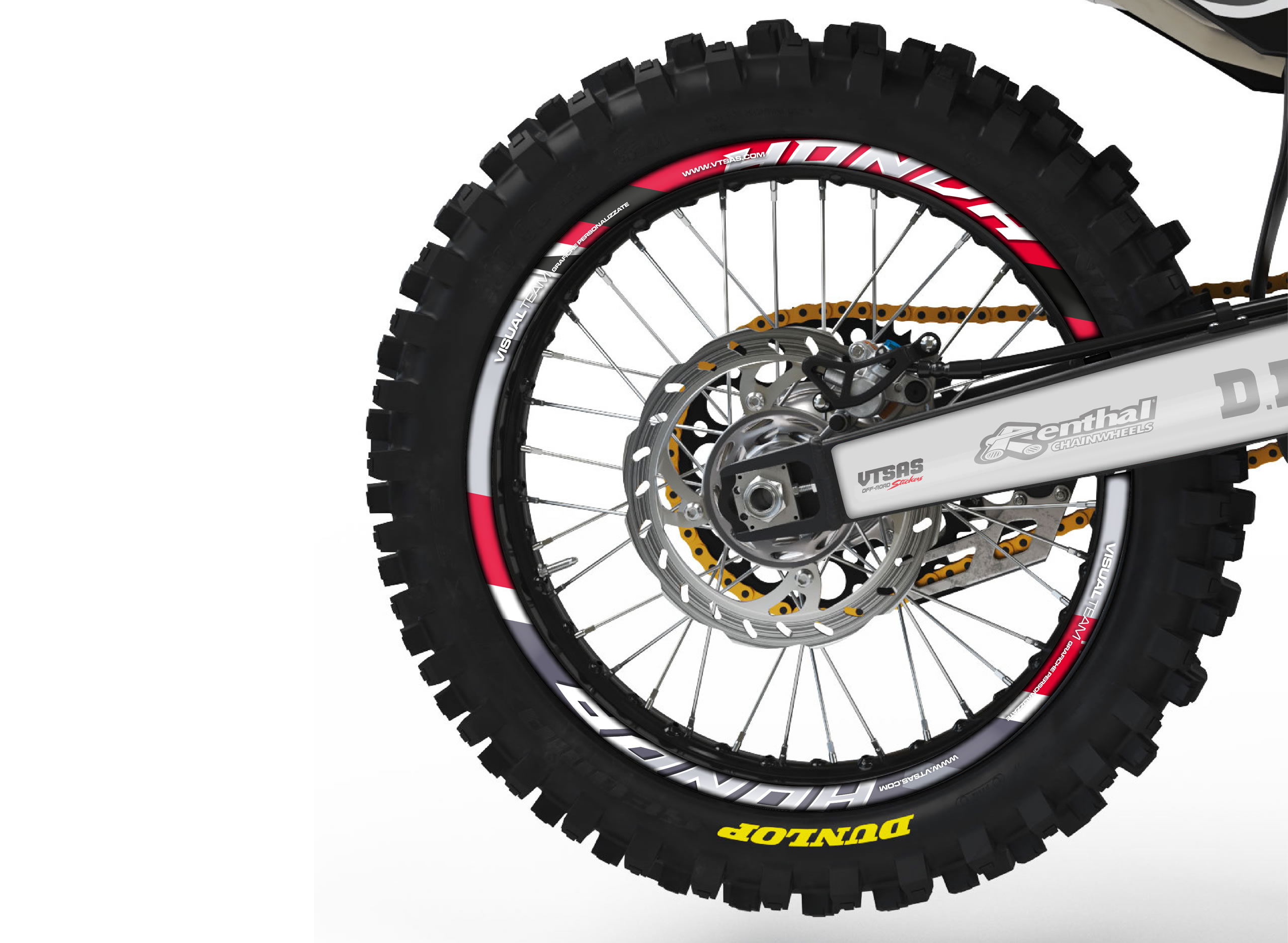 adesivi cerchi motocross - grafica HND