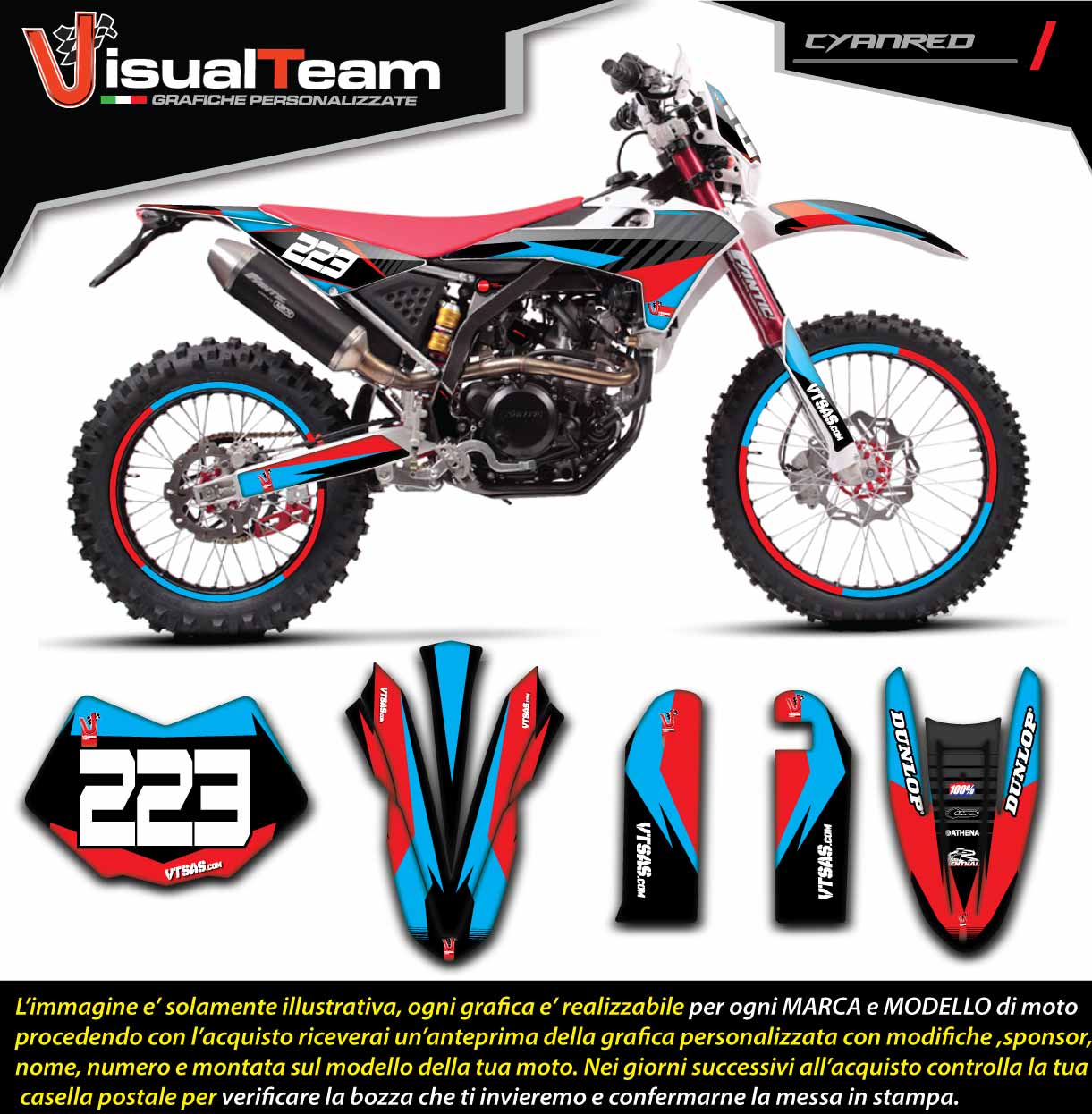 Kit Adesivi Motocross per FANTIC