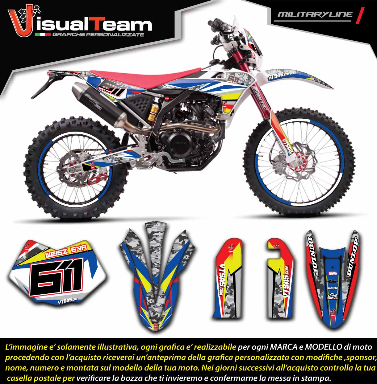 Kit Adesivi Motocross per FANTIC