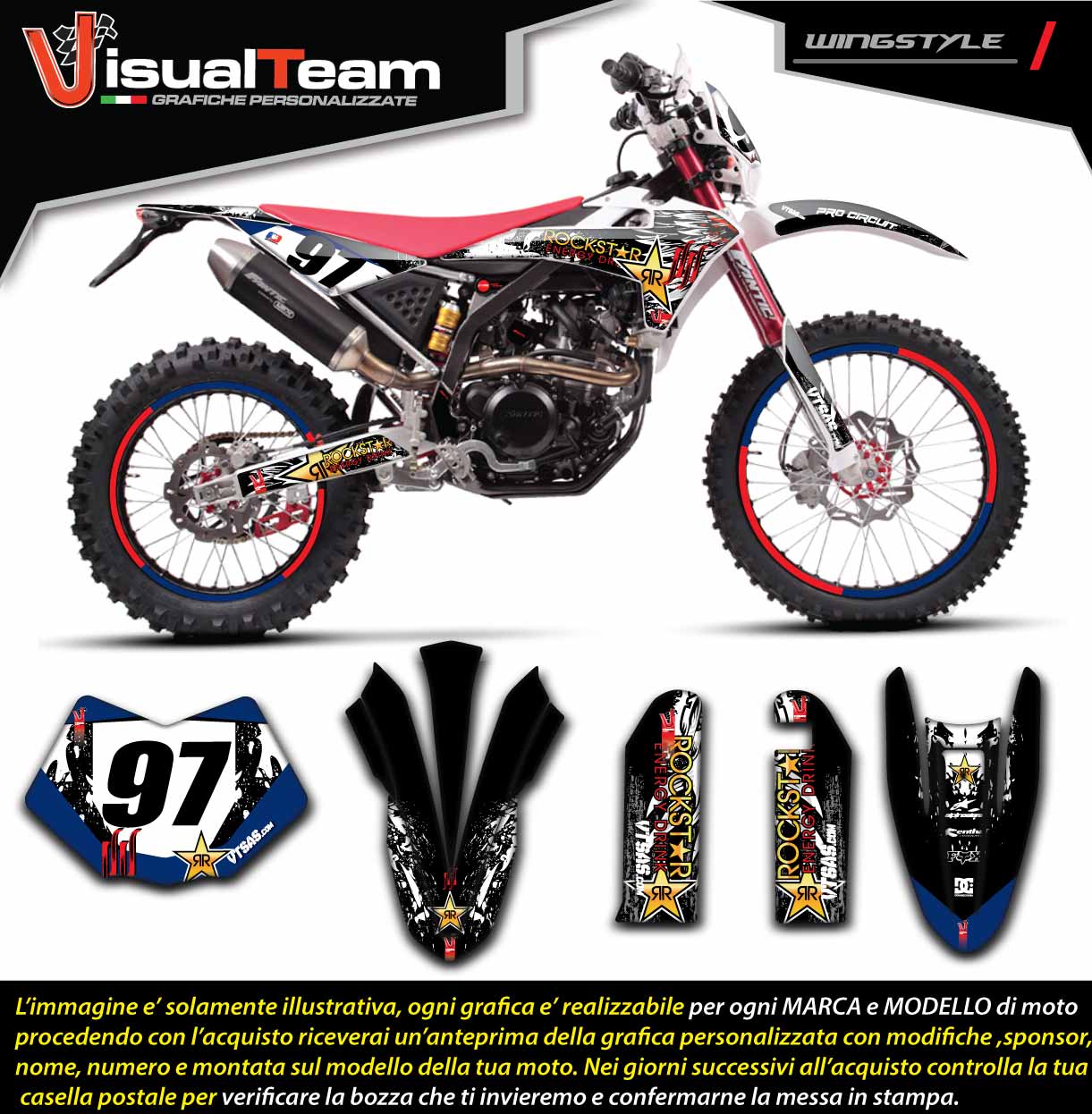 Kit Adesivi Motocross per FANTIC