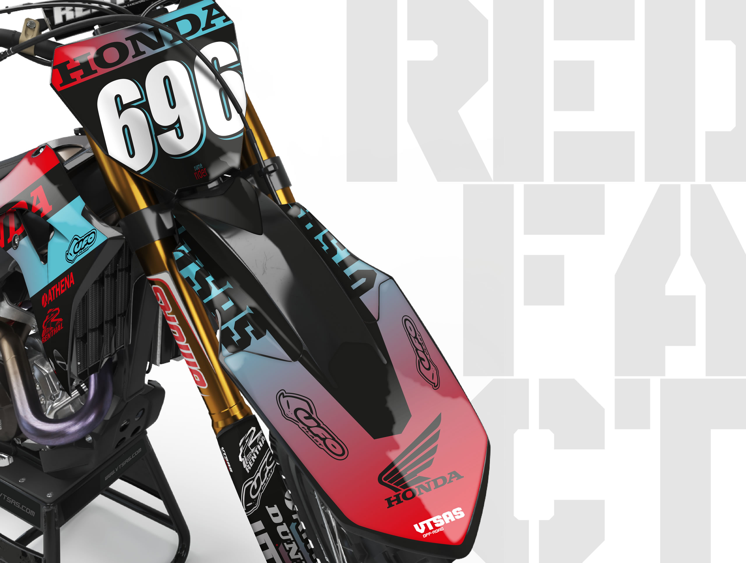 Kit Adesivi Motocross per HONDA