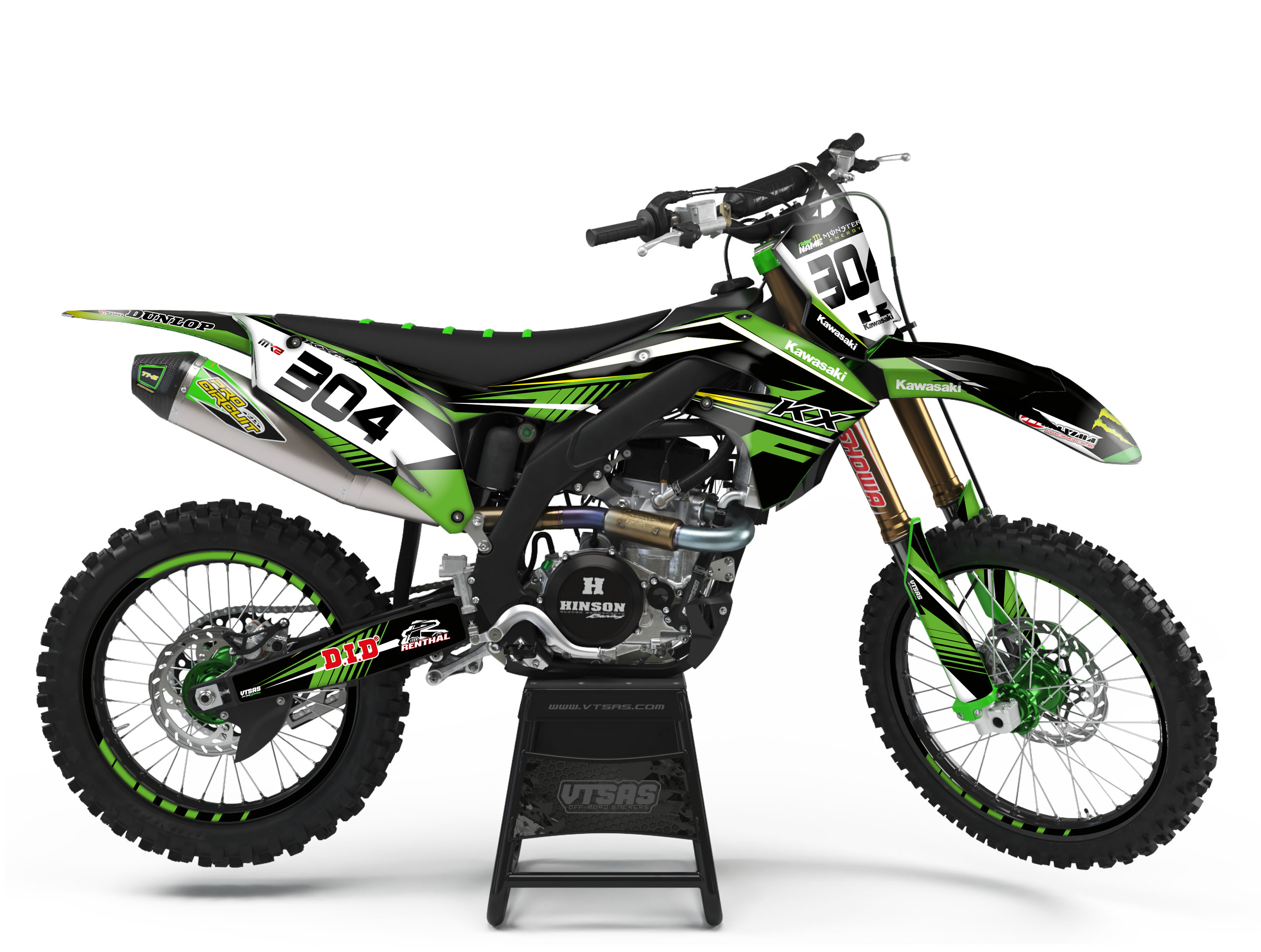 Kit Adesivi Motocross per KAWASAKI