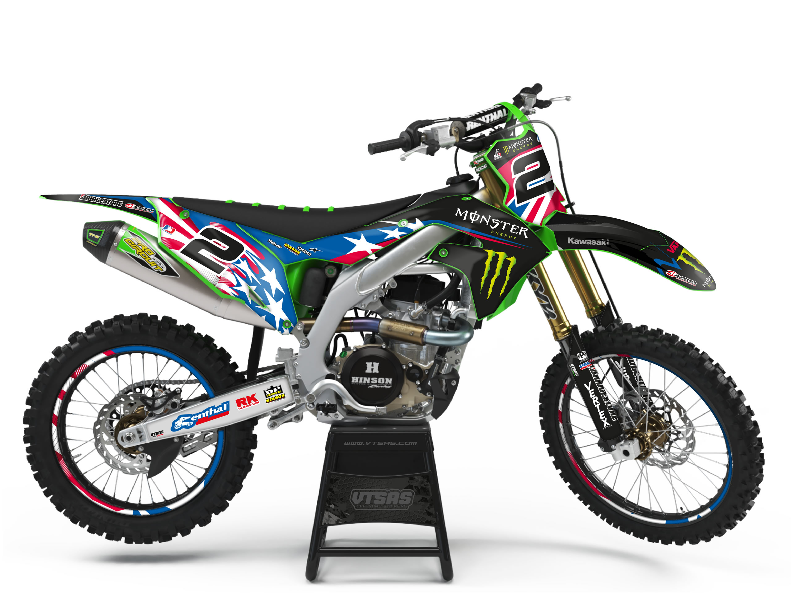 Kit Adesivi Motocross per KAWASAKI