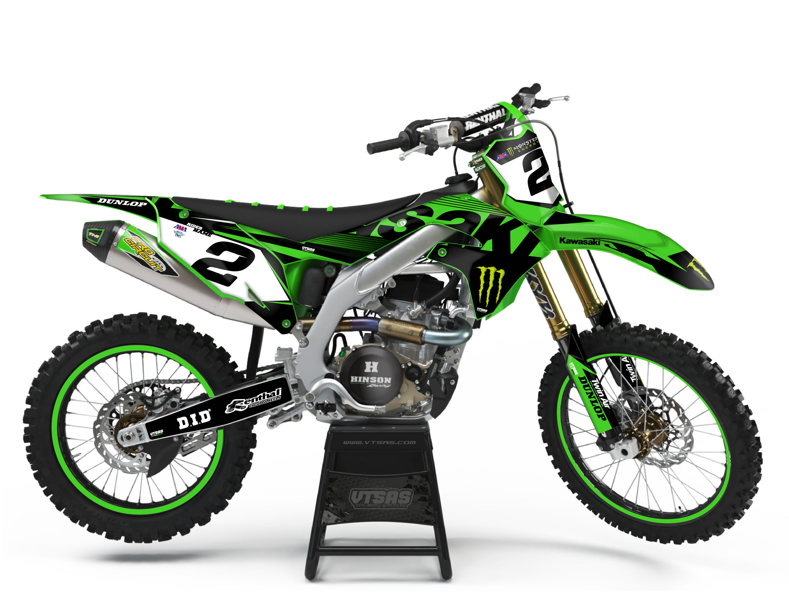 Kit Adesivi Motocross per KAWASAKI