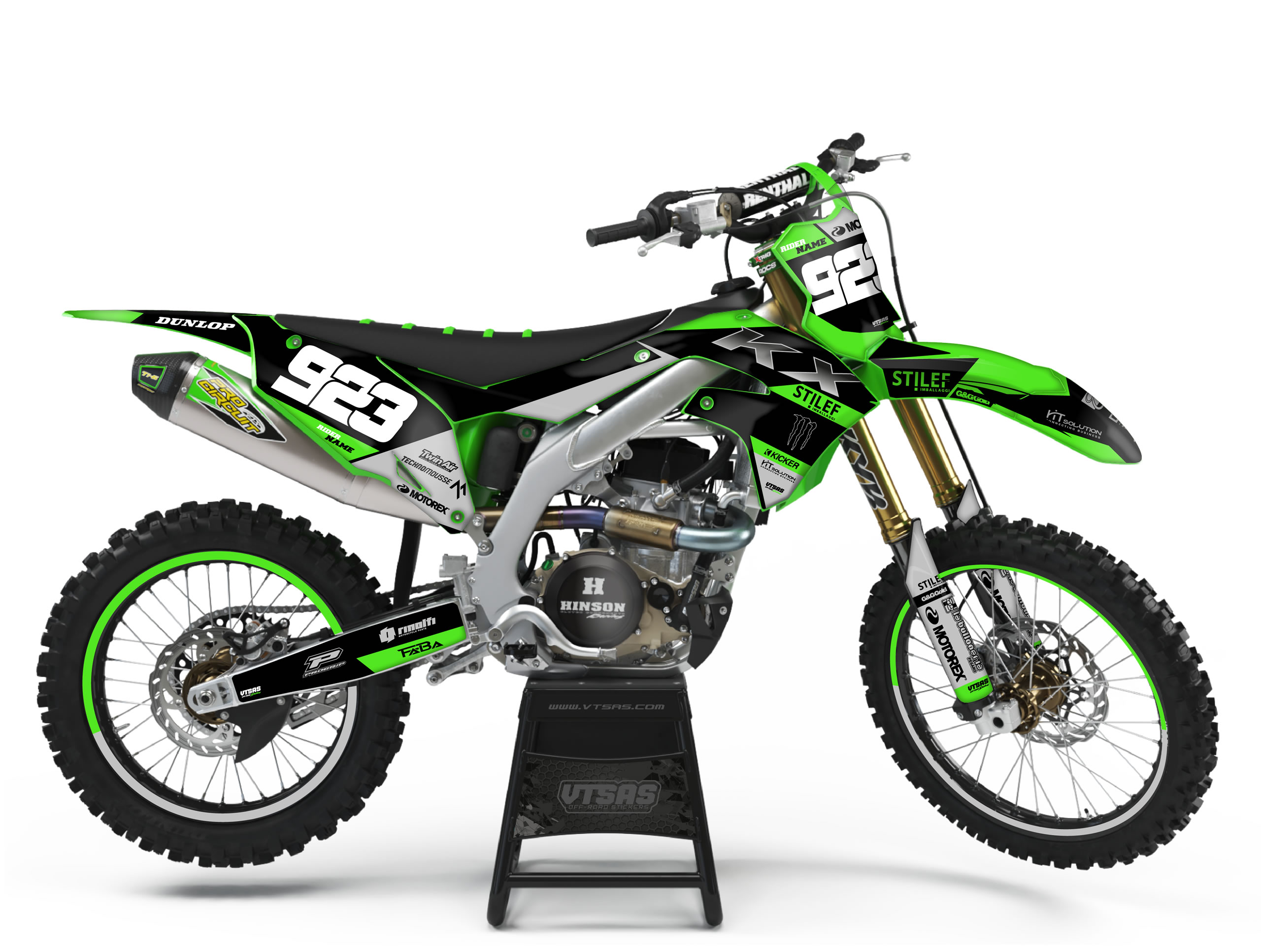 Kit Adesivi Motocross per KAWASAKI